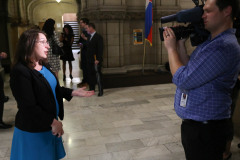 Senator Lindsey Williams attends Press Conference on Emergency Rental Assistance Program