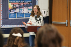 April 19, 2022: Senator Lindsey Williams joins Shaler Area High School Students and  Pennsylvania Department of Education (PDE) Secretary Noe Ortega to celebrate Student Advocacy.