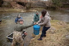 March 6, 2020: Senator Lindsey Williams joins the PA Fish and Boat Commission to stock Deer Creek with rainbow and golden trout.